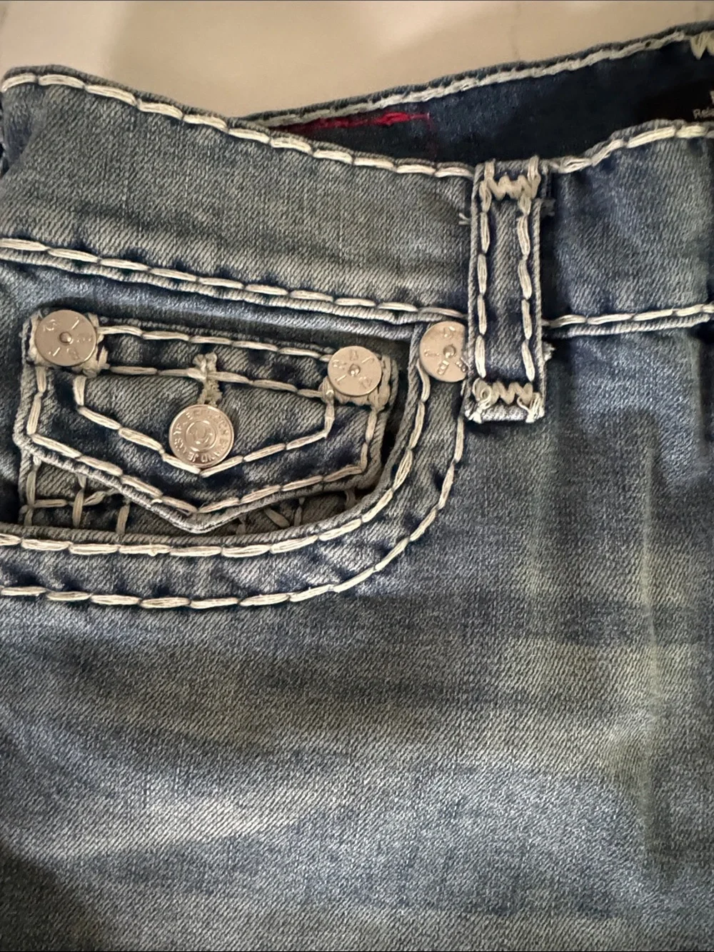 True Religion Men’s Medium Washed Blue Bootcut Jeans
